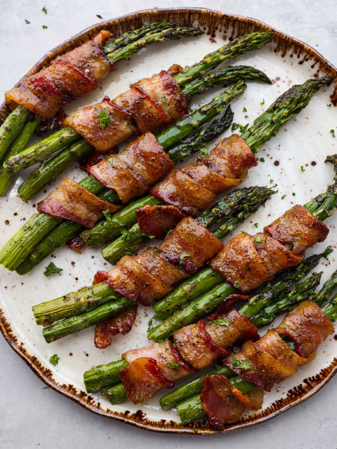 Bacon-Wrapped Asparagus Bundles with Honey Mustard Glaze