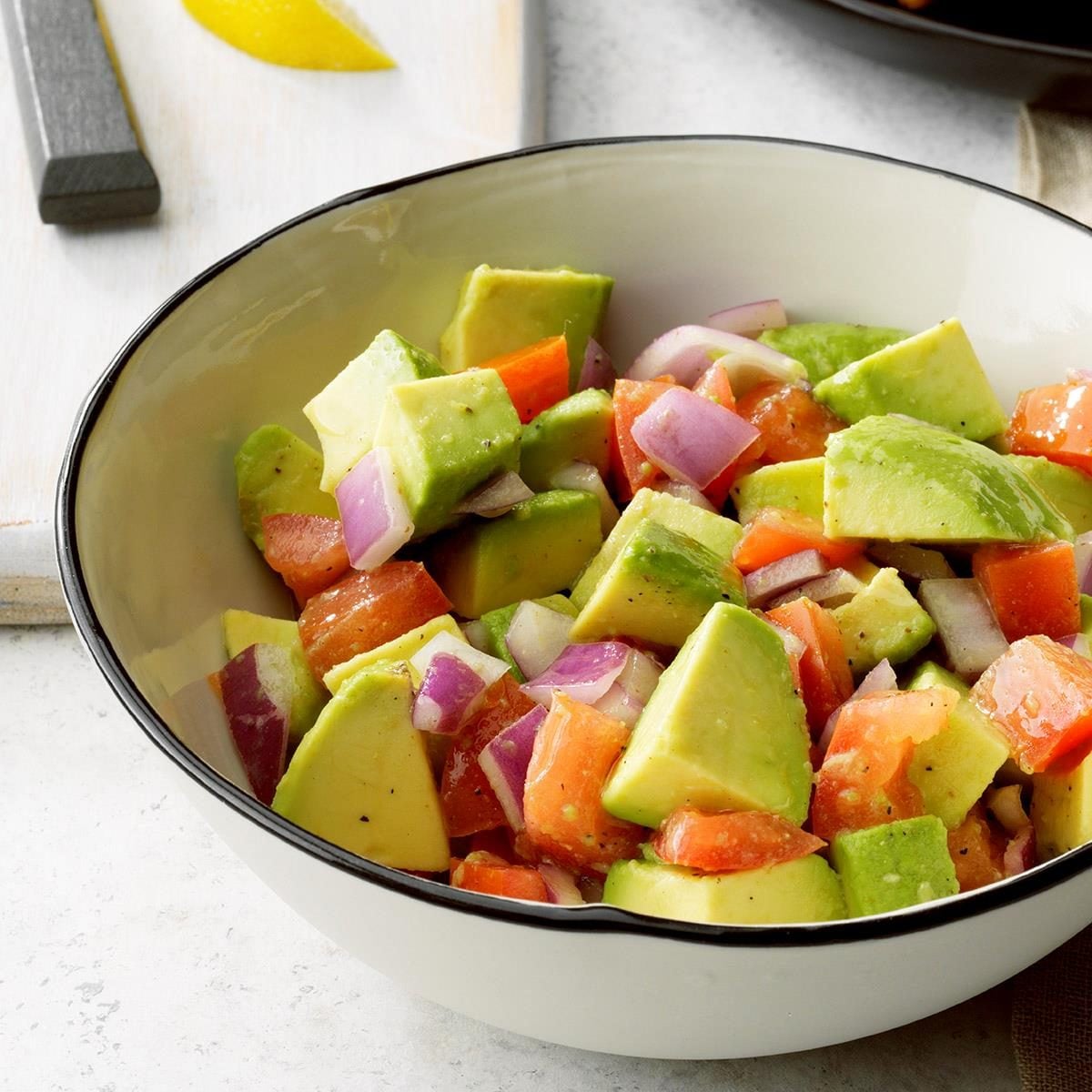 Dominican-Inspired Avocado and Tomato Salad with Lime Vinaigrette