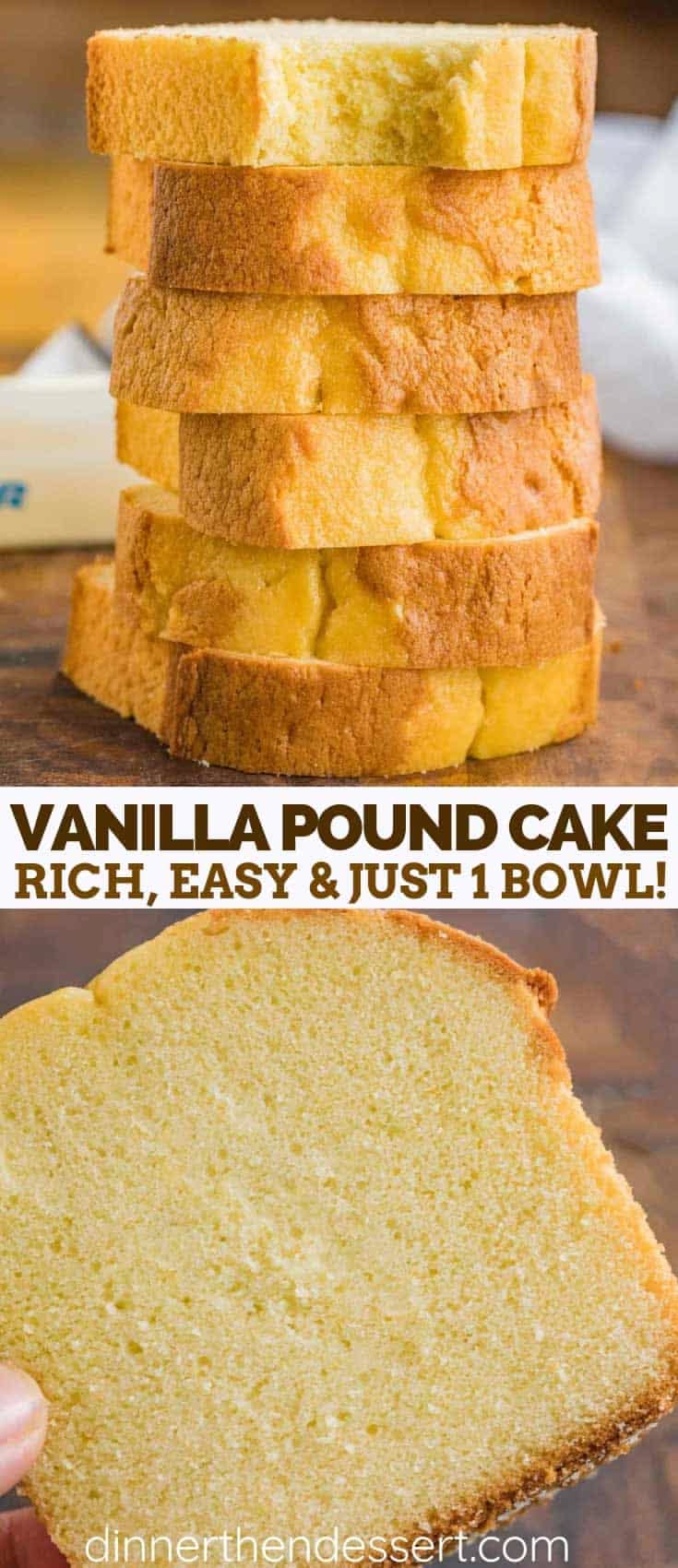 One-Bowl Vanilla Pound Cake with Melted Butter