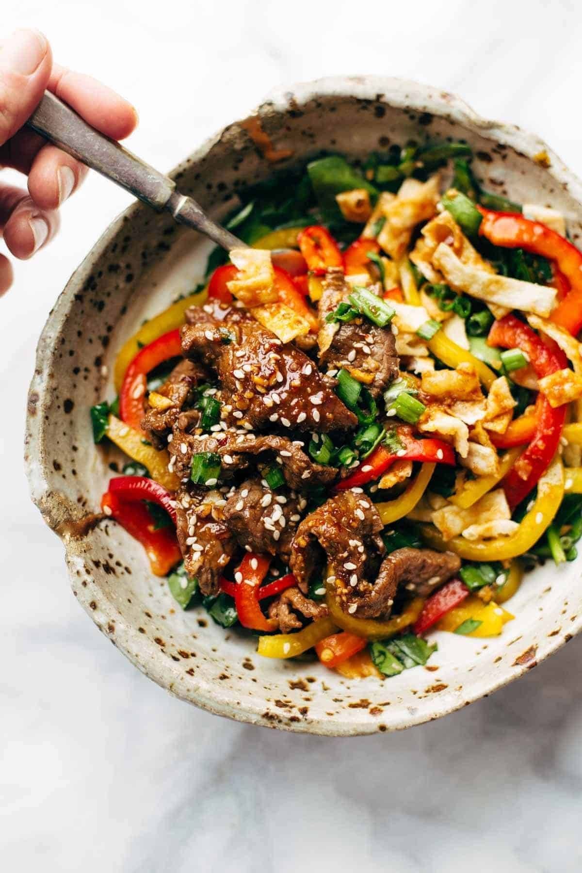 Stir-Fried Spicy Korean Beef with Sesame and Scallions