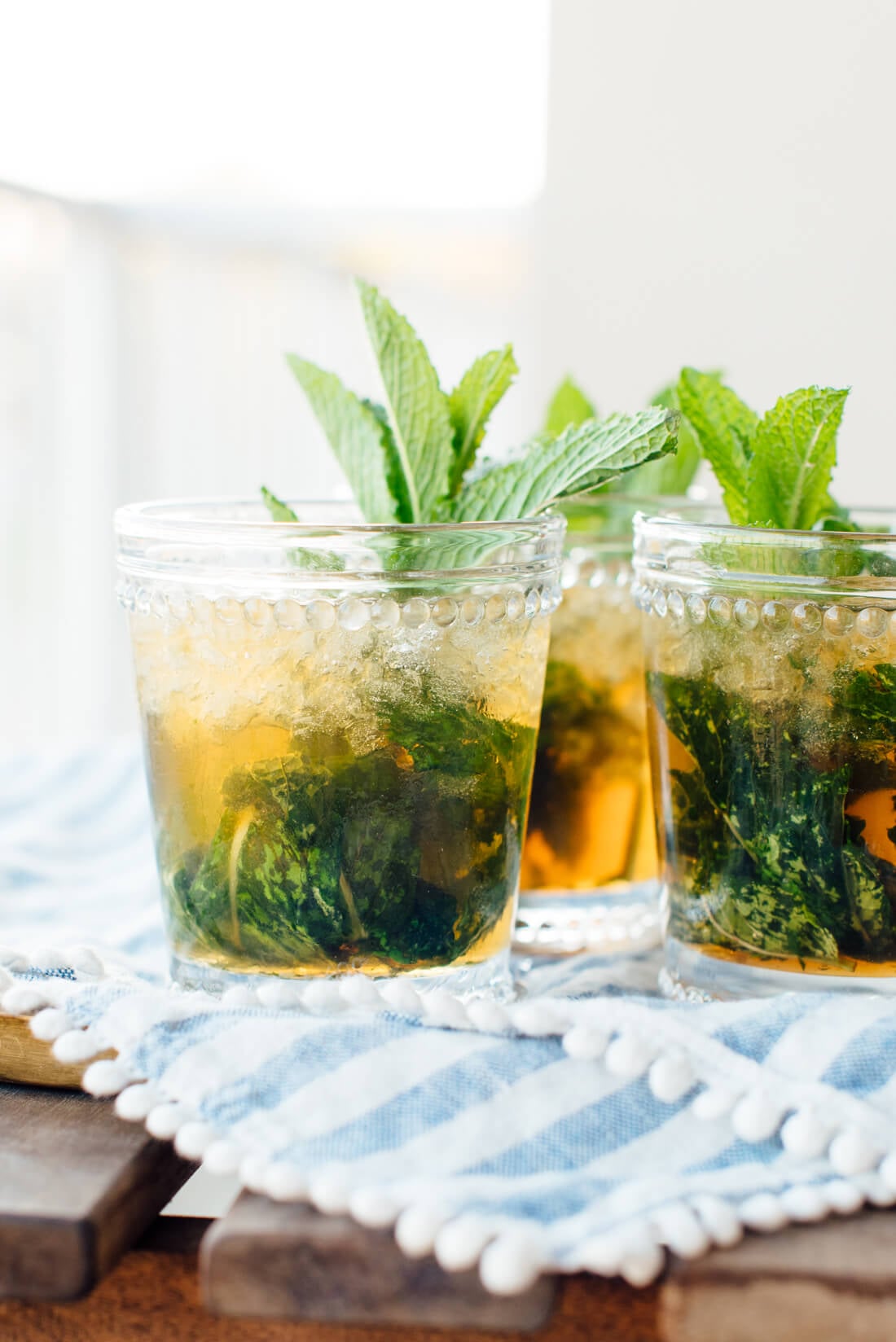 Mint Julep Cocktail with Fresh Mint and Bourbon