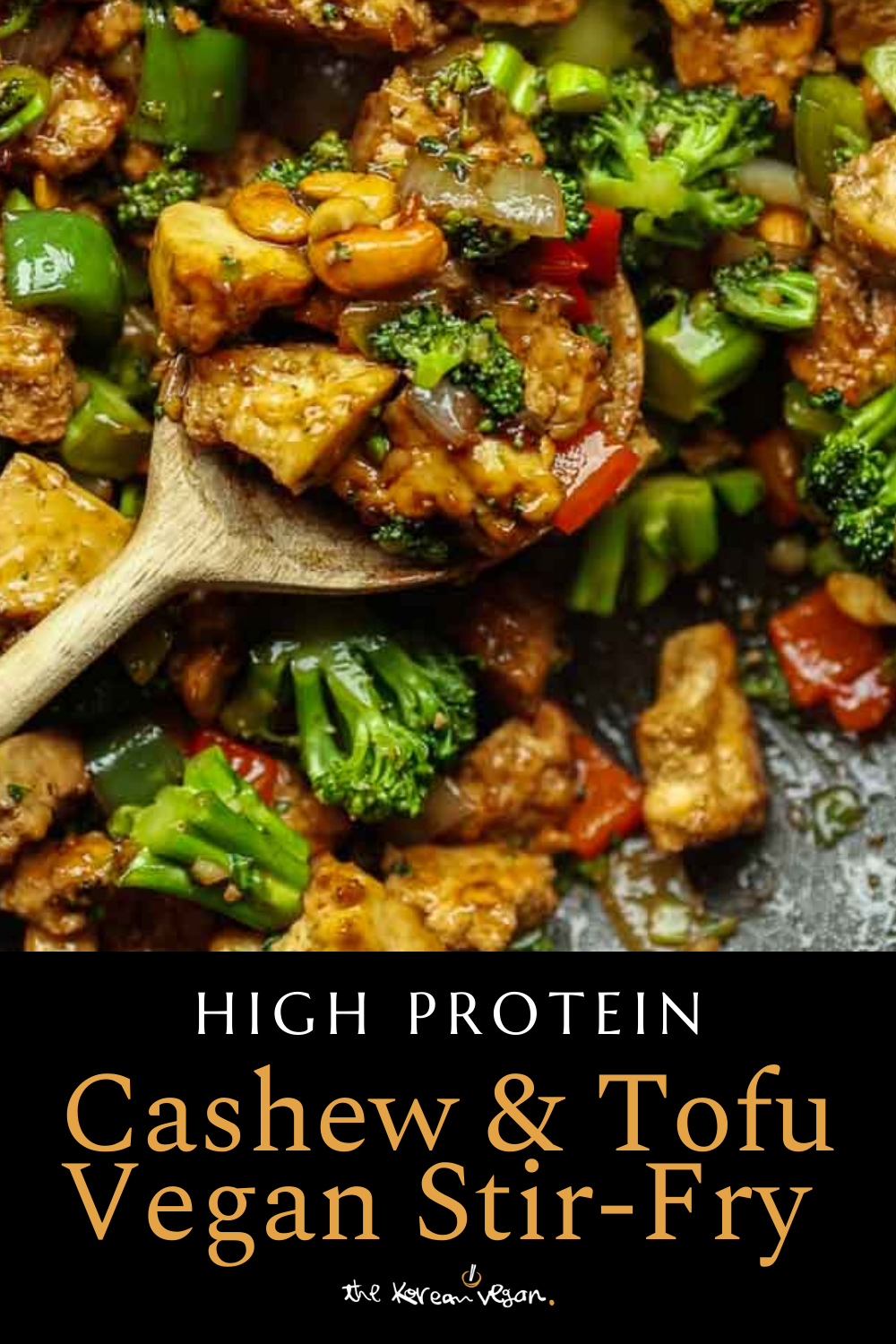 Vegetarian Stir-Fried Tofu with Broccoli and Cashew Nuts