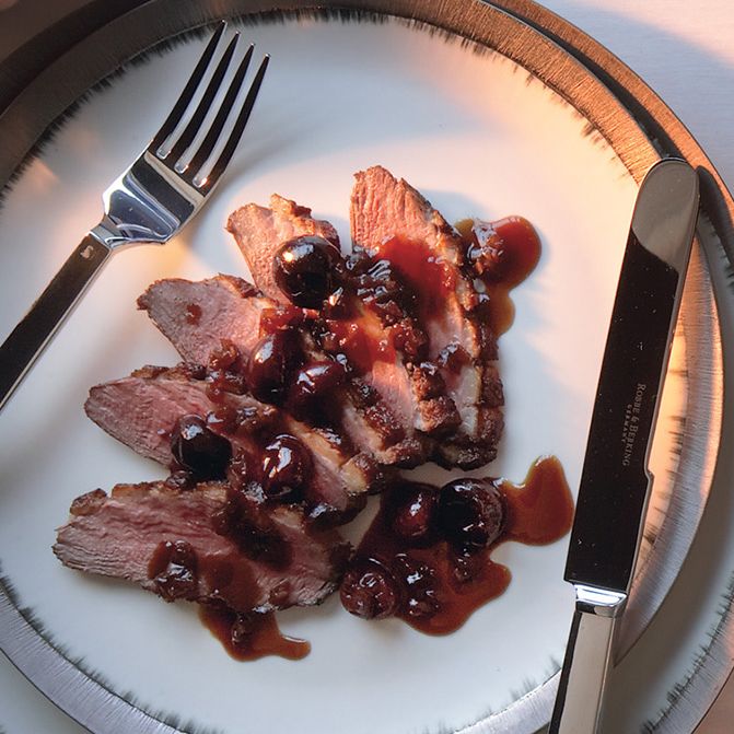 French Boneless Duck Breast with Cherry-Port Reduction