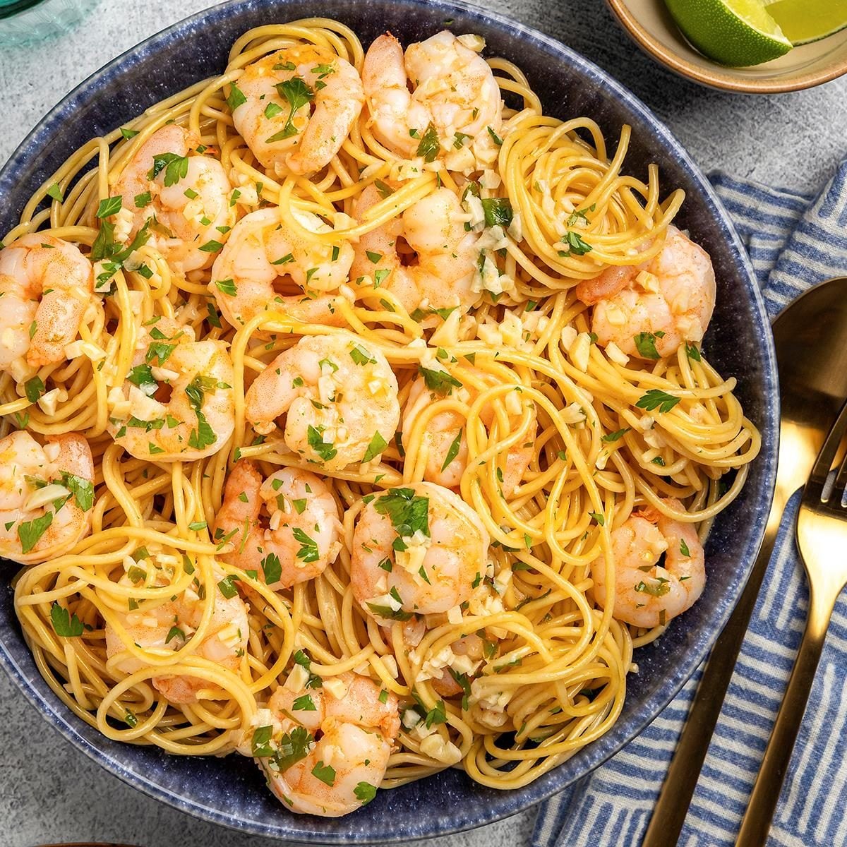 Sautéed Garlic Lime Shrimp with Chili and Cilantro