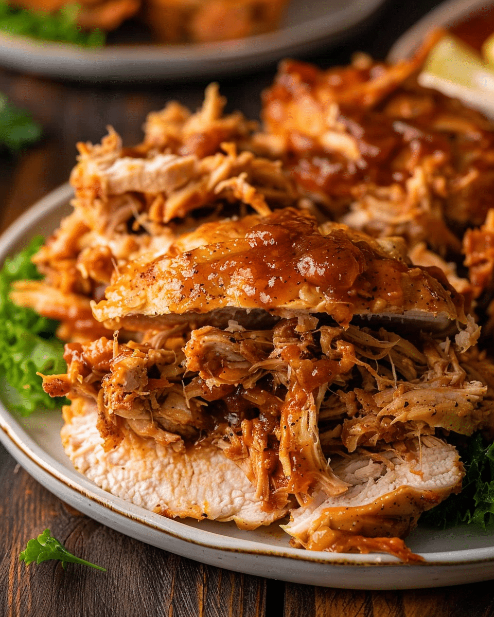 Slow-Smoked Pulled Chicken with Classic BBQ Sauce
