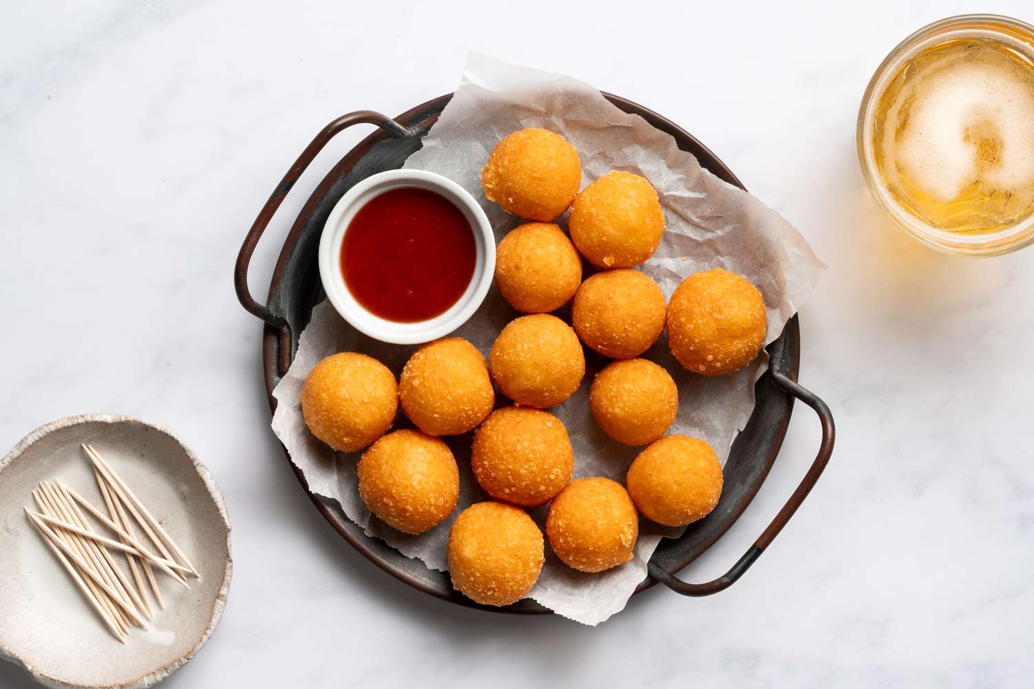 Fried Tapioca Balls with Guava and Cheese Filling