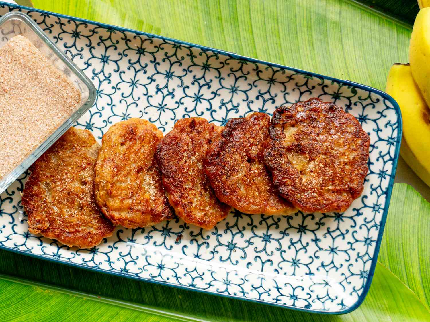 Spiced Coconut and Banana Fritters with Cardamom Honey Drizzle