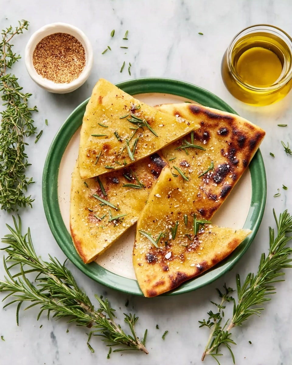 Toasted Za’atar Flatbread with Olive Oil Drizzle