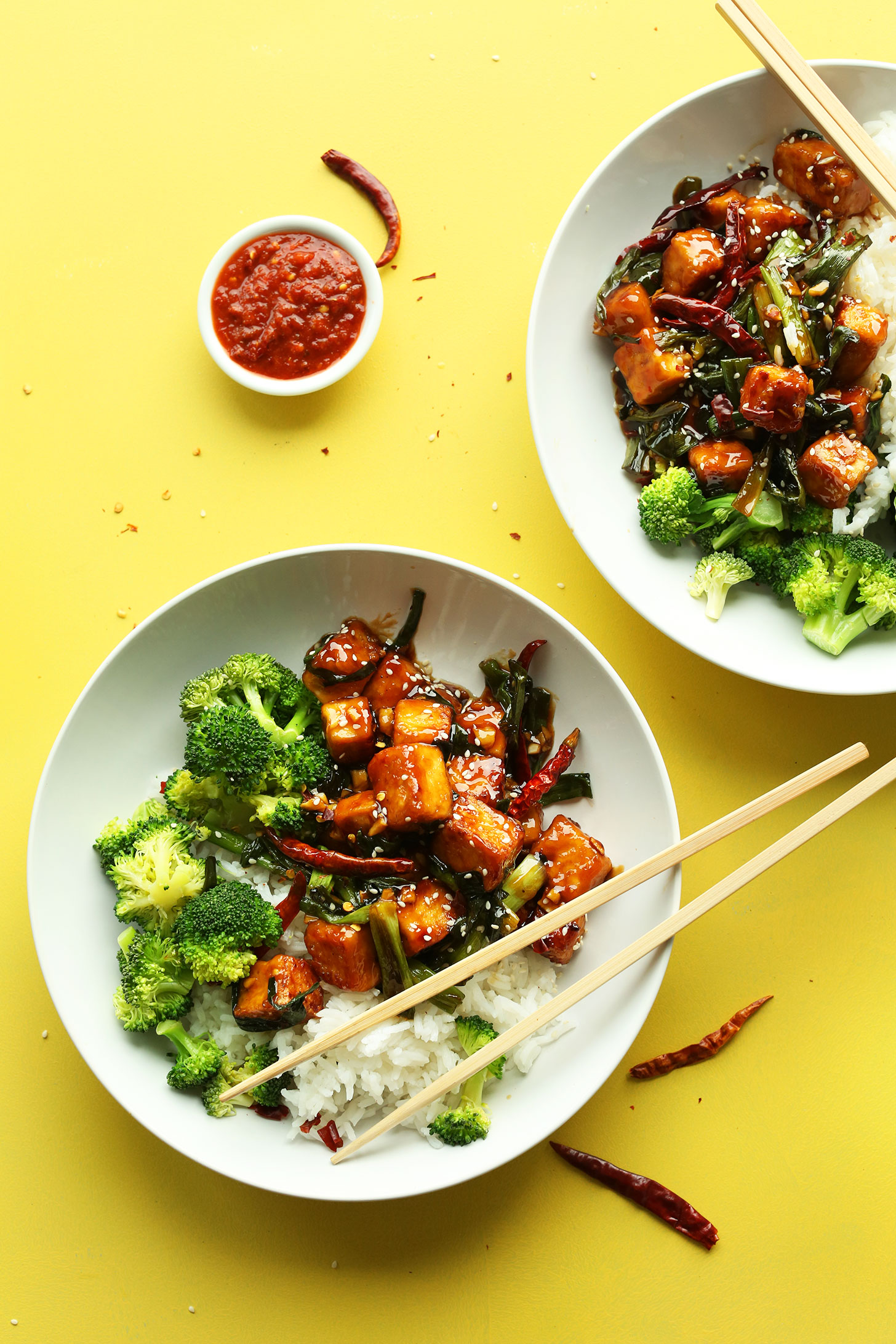 Stir-Fried Spicy Tofu with Broccoli and Ginger