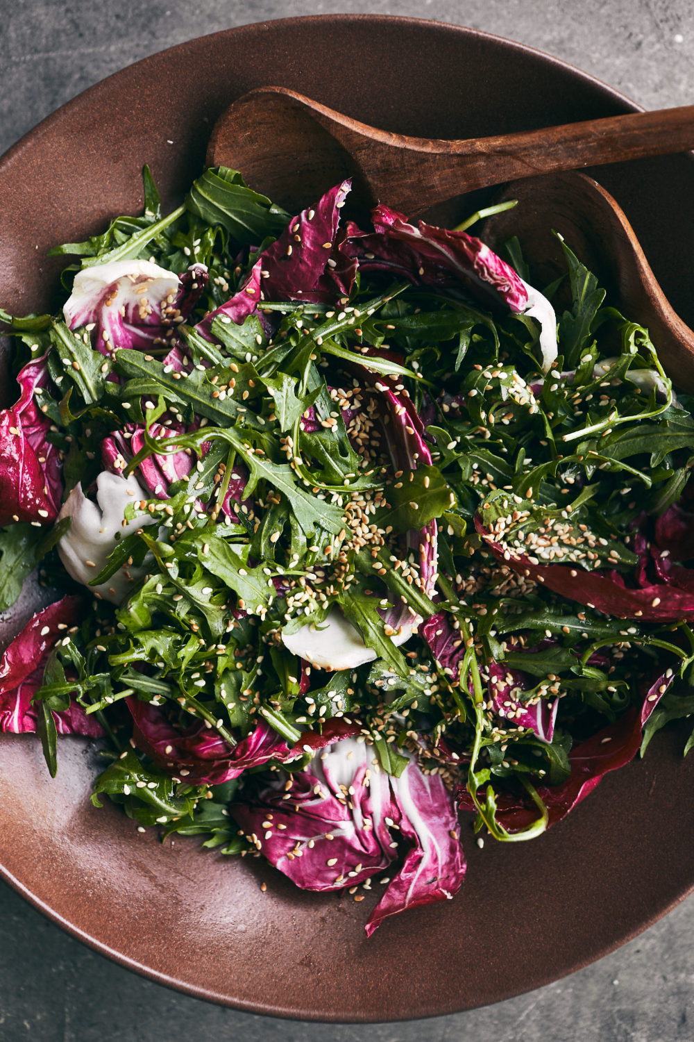 Sumac-Garlic Bitter Greens Salad