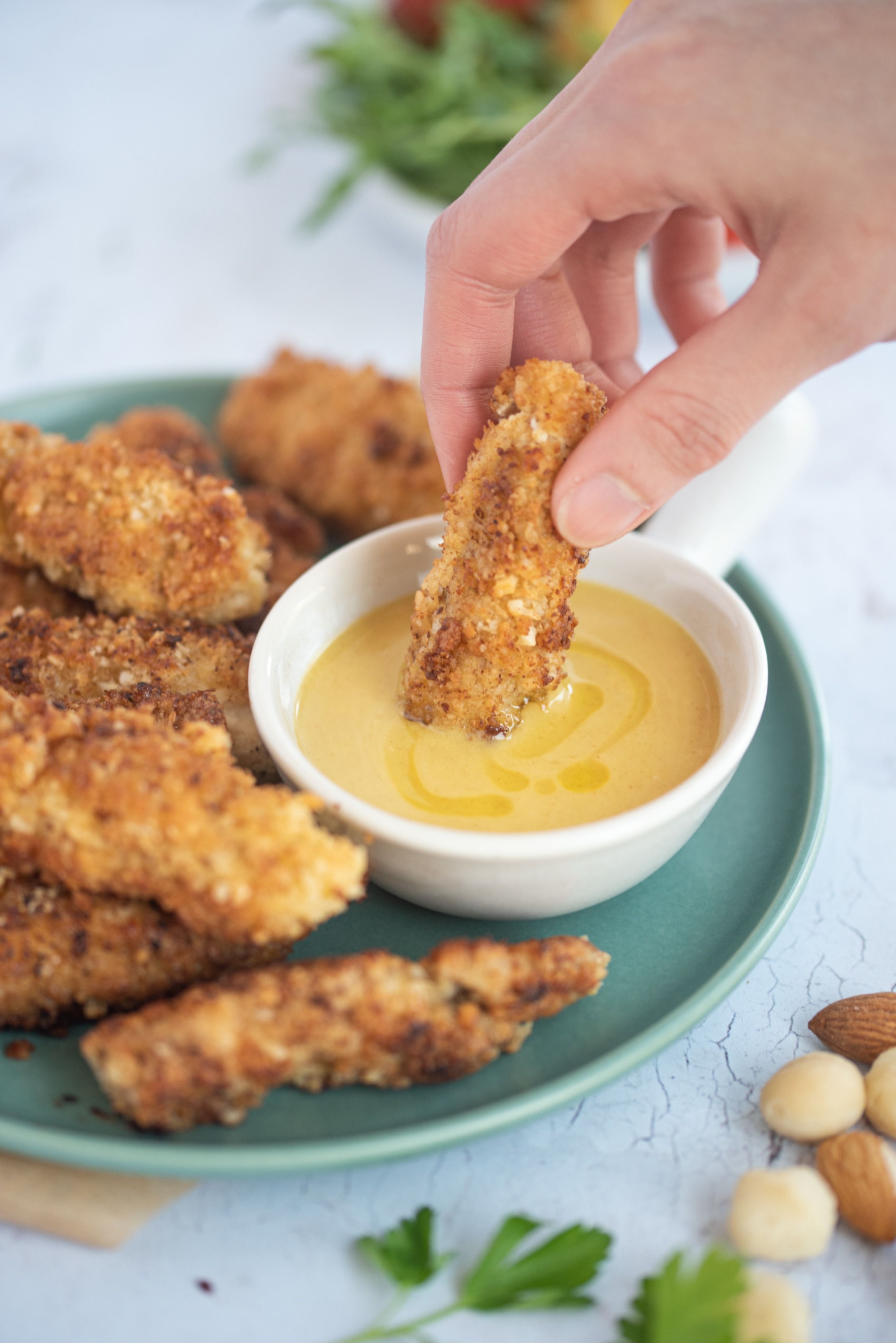 Macadamia-Crusted Chicken with Wattleseed Honey Drizzle