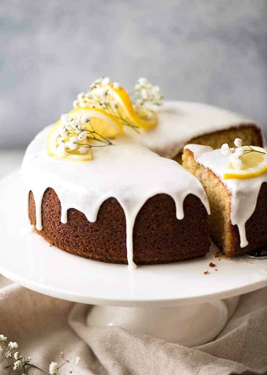 Lemon-Glazed Vanilla Sheet Cake