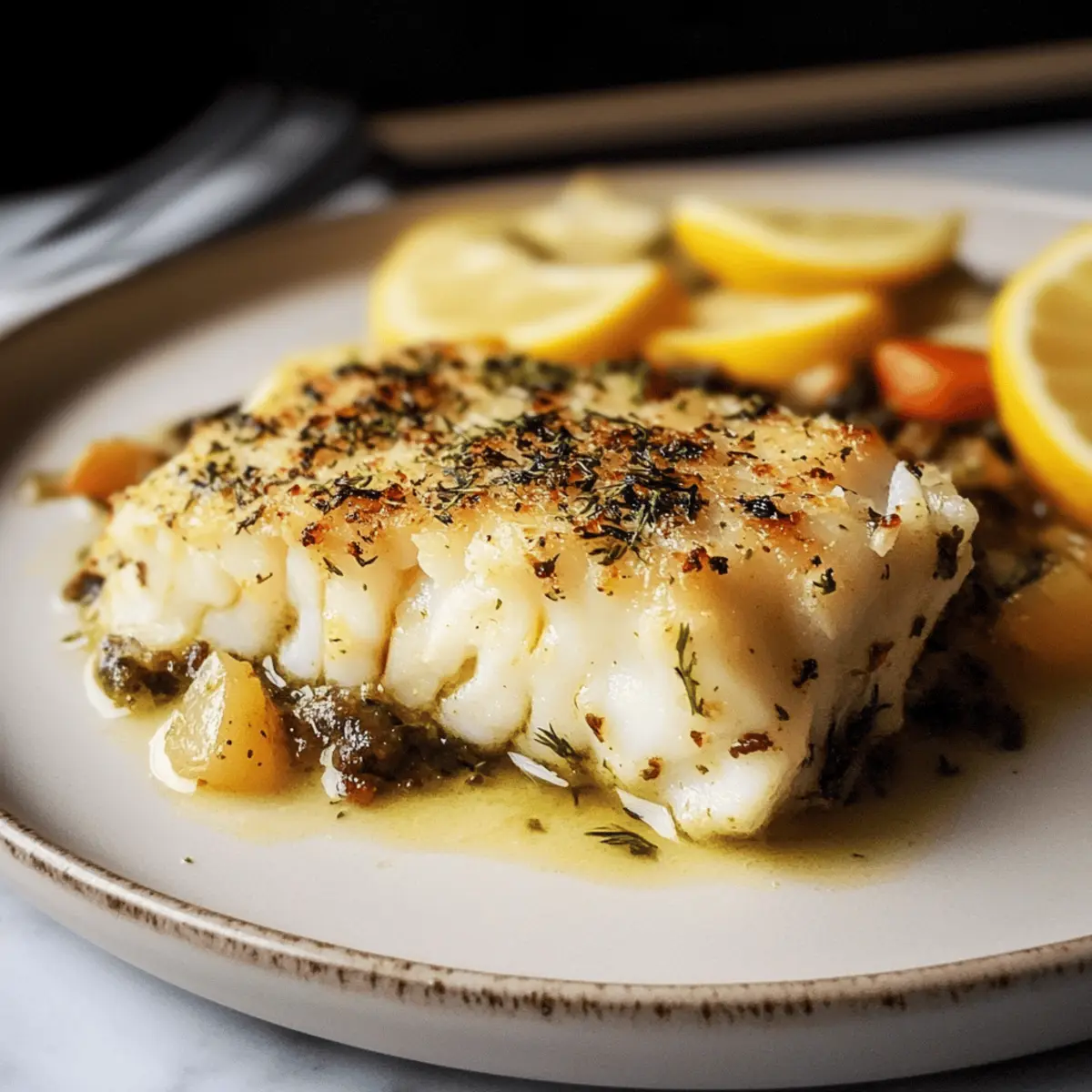 Winter Silhouette Lemon-Dill Cod with Crispy Root Vegetables