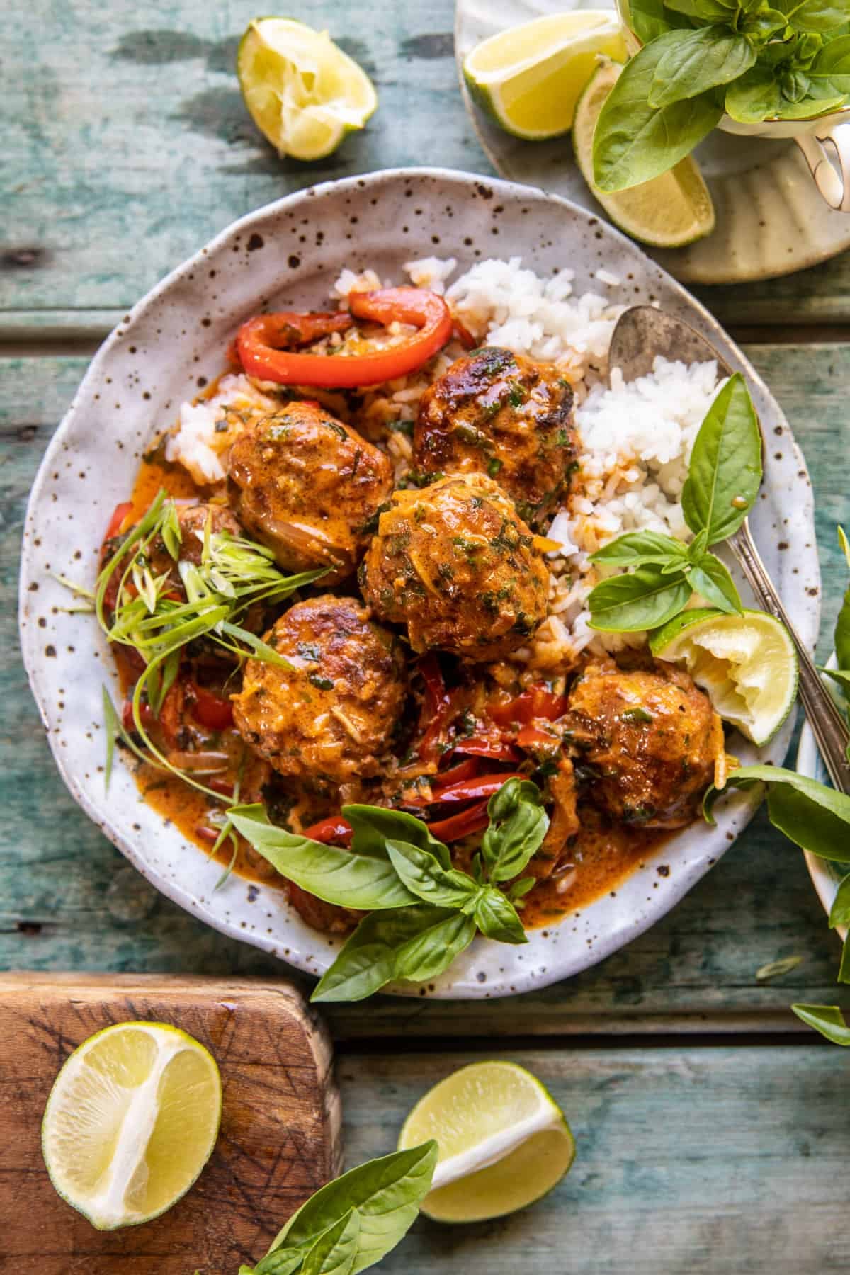 Spiced Emu Meatball Curry with Finger Lime