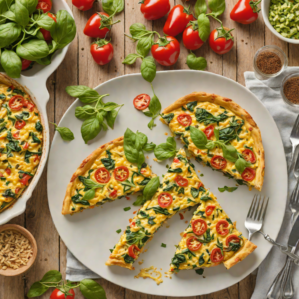 Spinach and Roasted Red Pepper Frittata with Regional Tex-Mex Flair