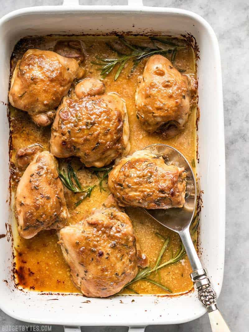 Bacon-Wrapped Chicken Thighs with Maple Dijon Glaze