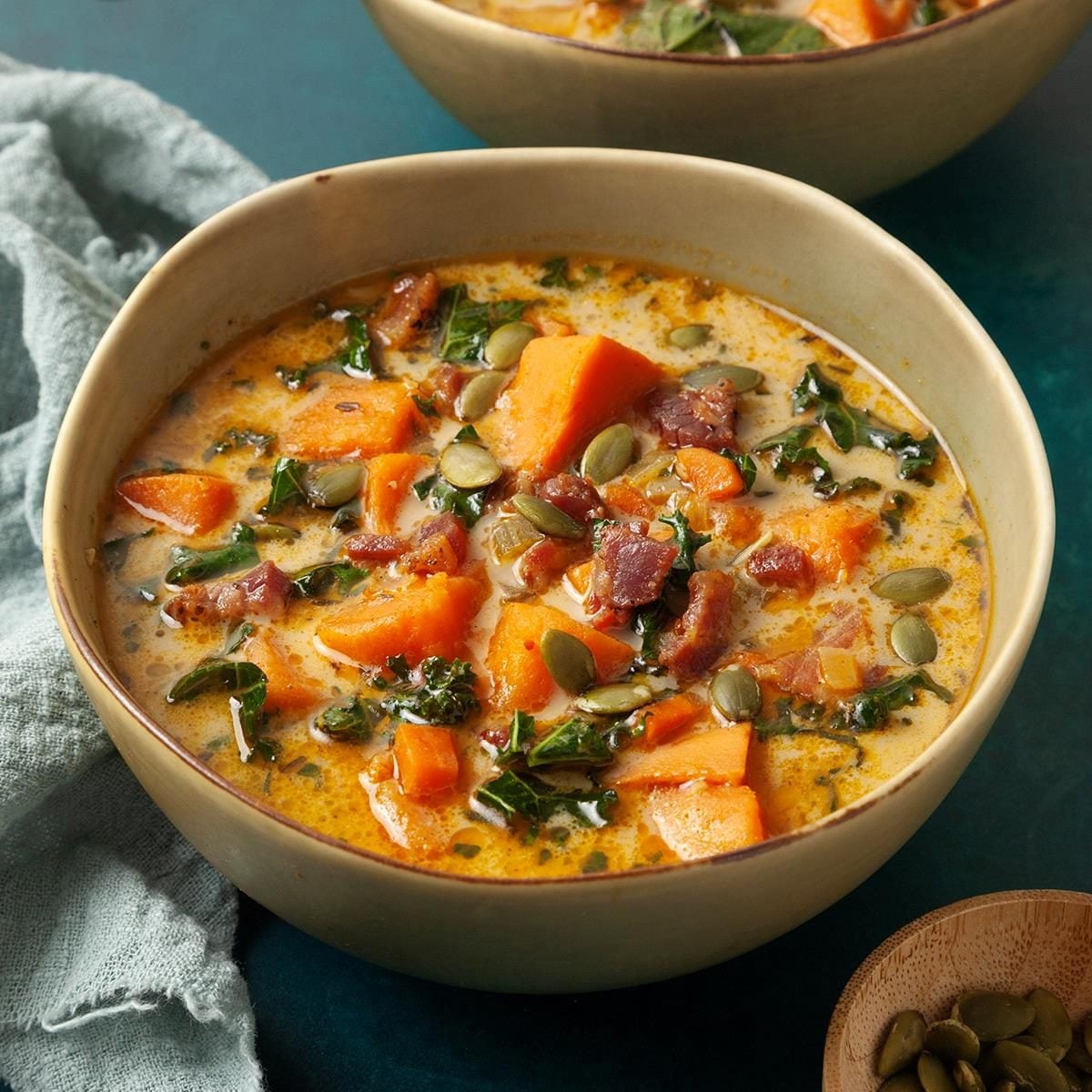 Soulful Autumn Sweet Potato and Kale Soup