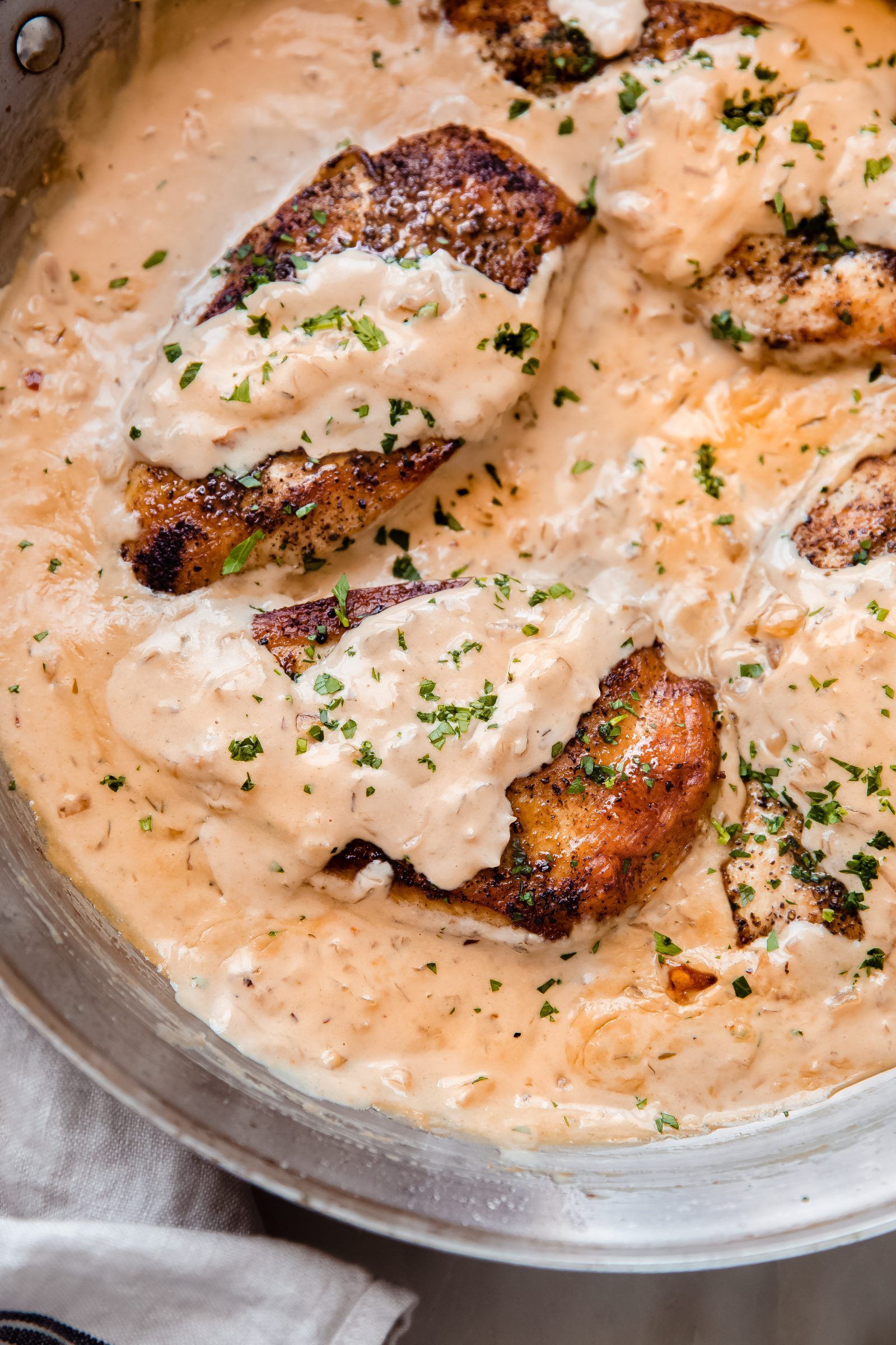 Pan-Seared Chicken with Caramelized Onion and Mustard Sauce