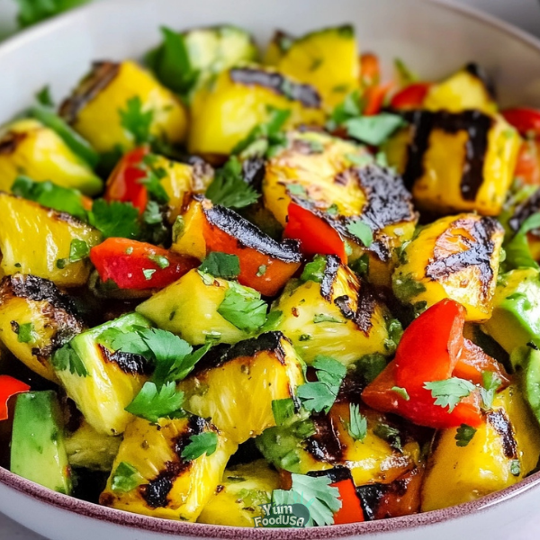 Smoky Tiki Torched Pineapple and Avocado Salad
