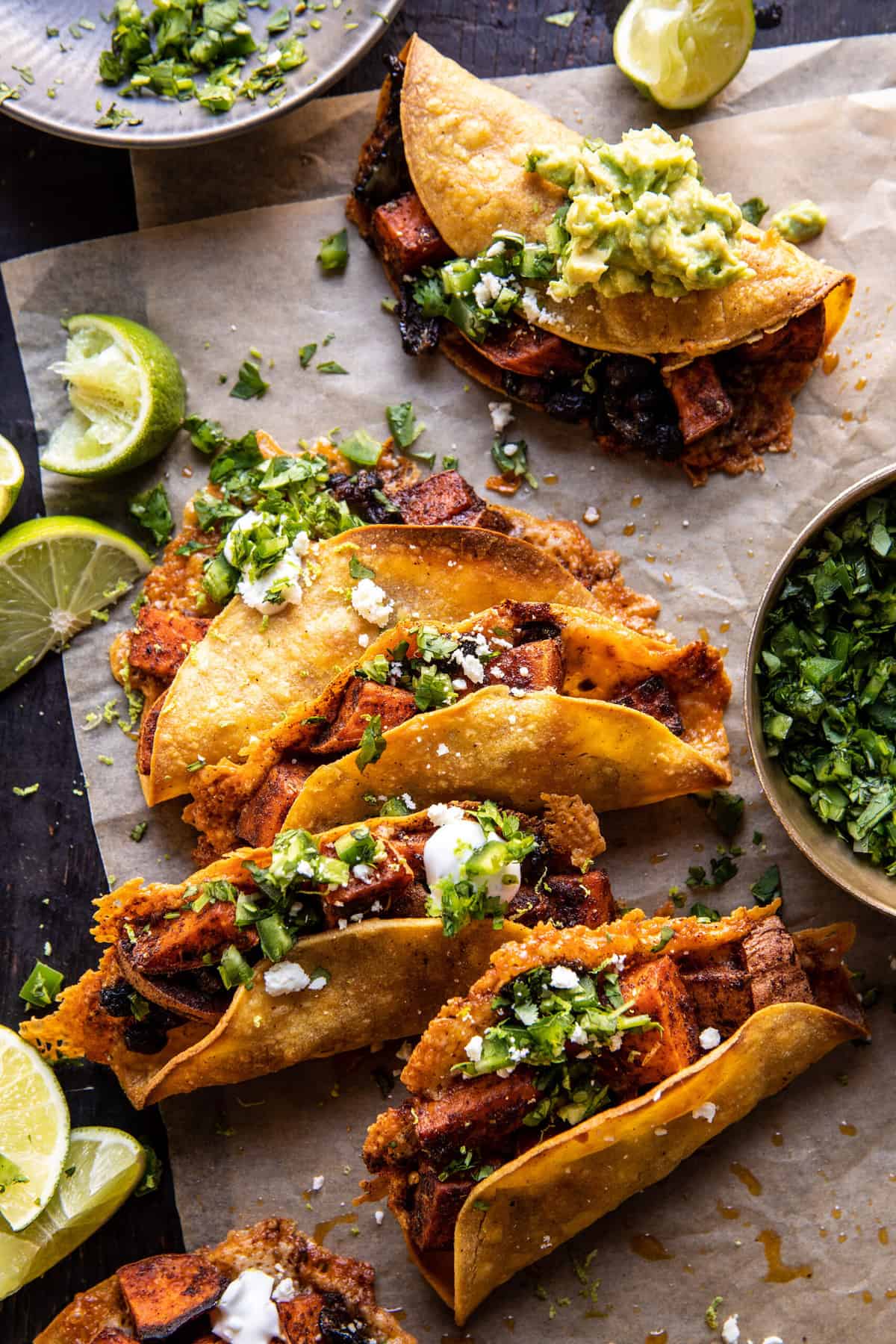 Smoky Mezcal and Chipotle Roasted Sweet Potato Tacos