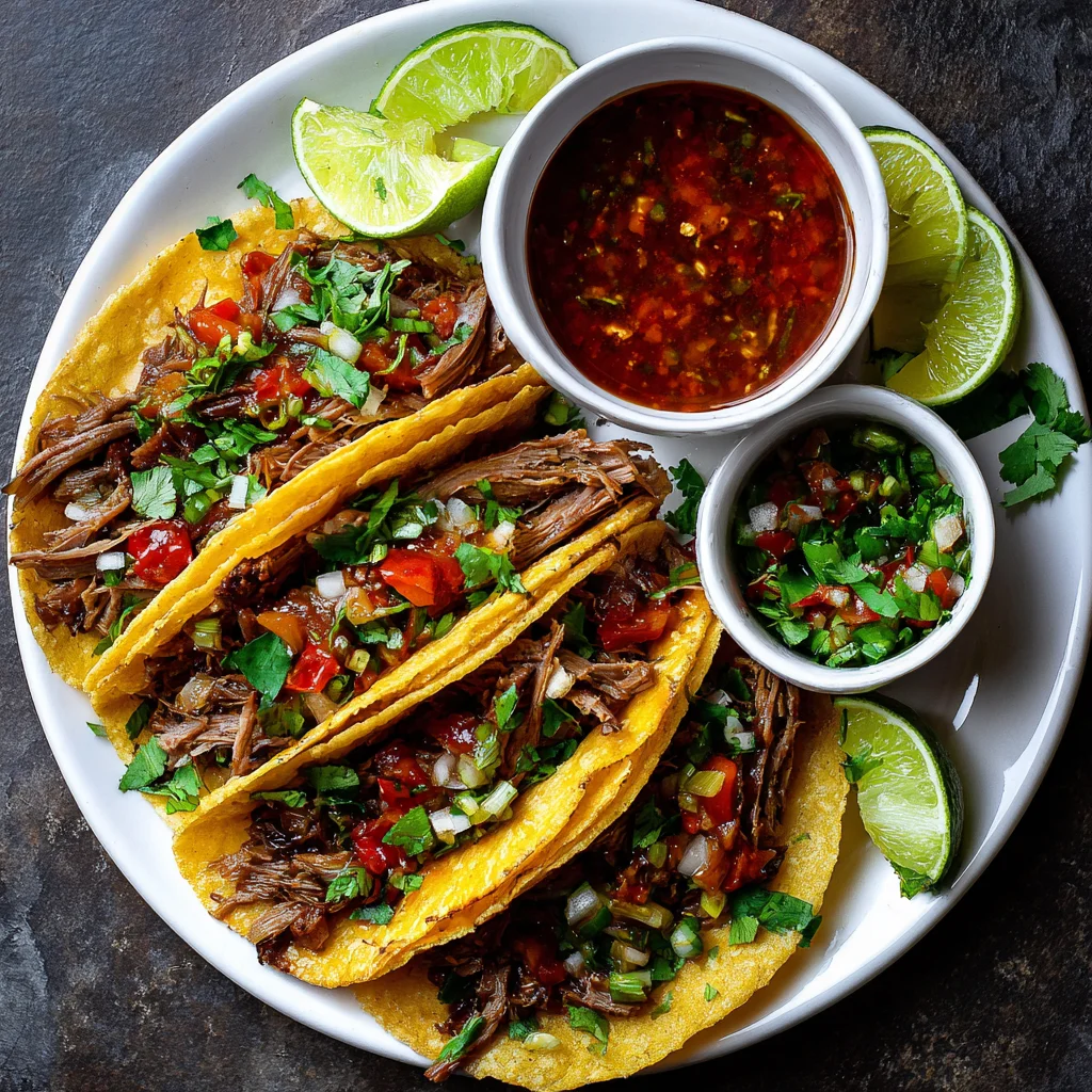 Tex-Mex Smoked Brisket Tacos with Pickled Onions