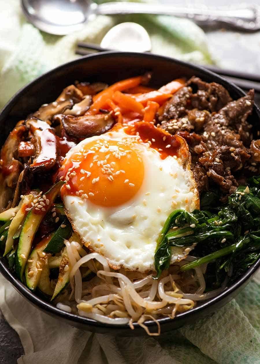 Spicy Korean-Inspired Bibimbap Rice Bowl