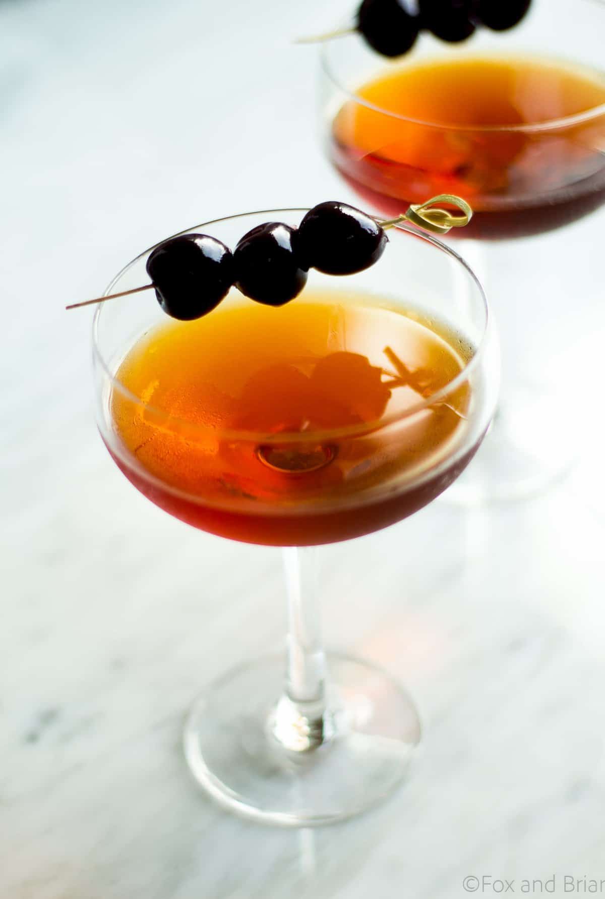 Citrus-Spiced Rye Manhattan with Cherry Bitters