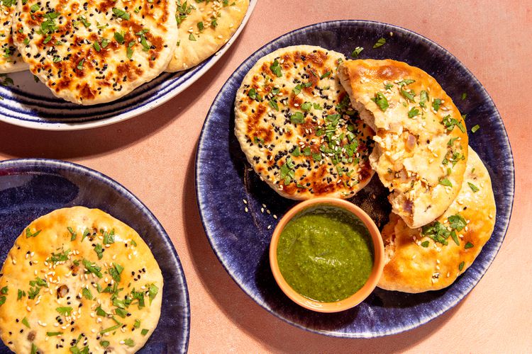 Pan-Fried Rajma Kulche Sandwich with Spiced Kidney Bean Filling