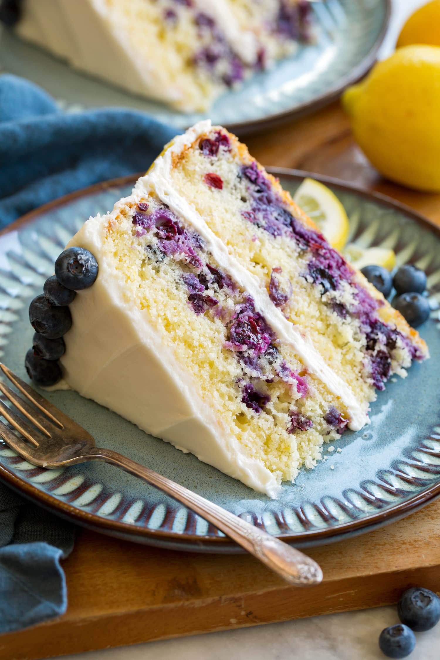 Blueberry-Lemon Layer Cake with Vanilla Buttercream