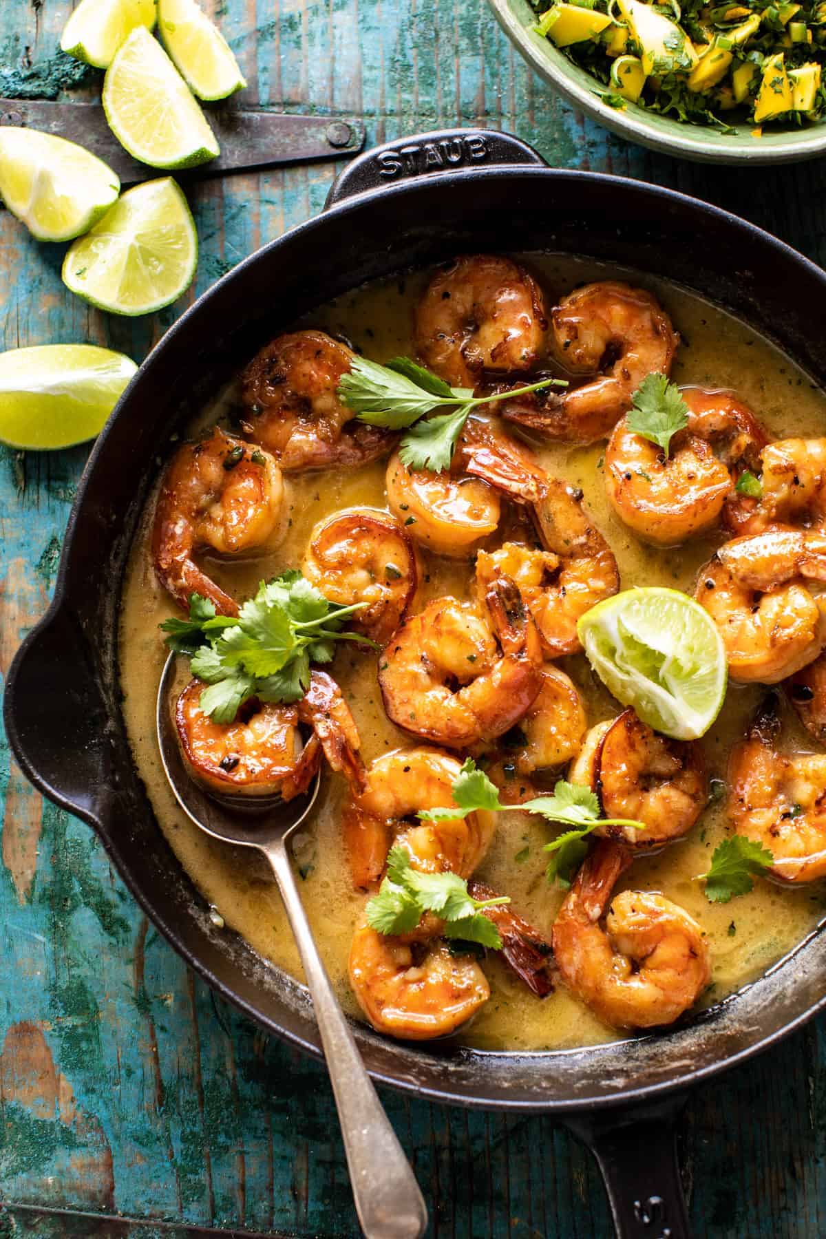 Honey-Lime Glazed Gulf Shrimp with Garlic Butter and Fresh Cilantro
