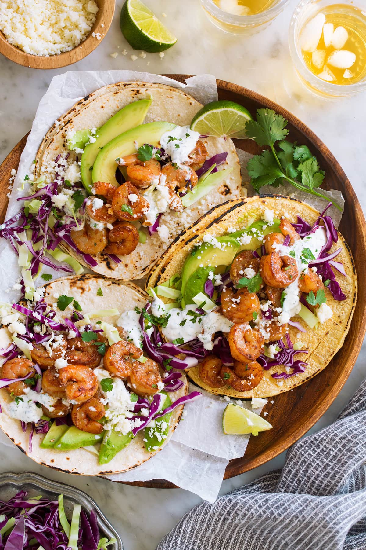Quick Mexican Street-Style Shrimp Tacos with Cilantro Lime Slaw