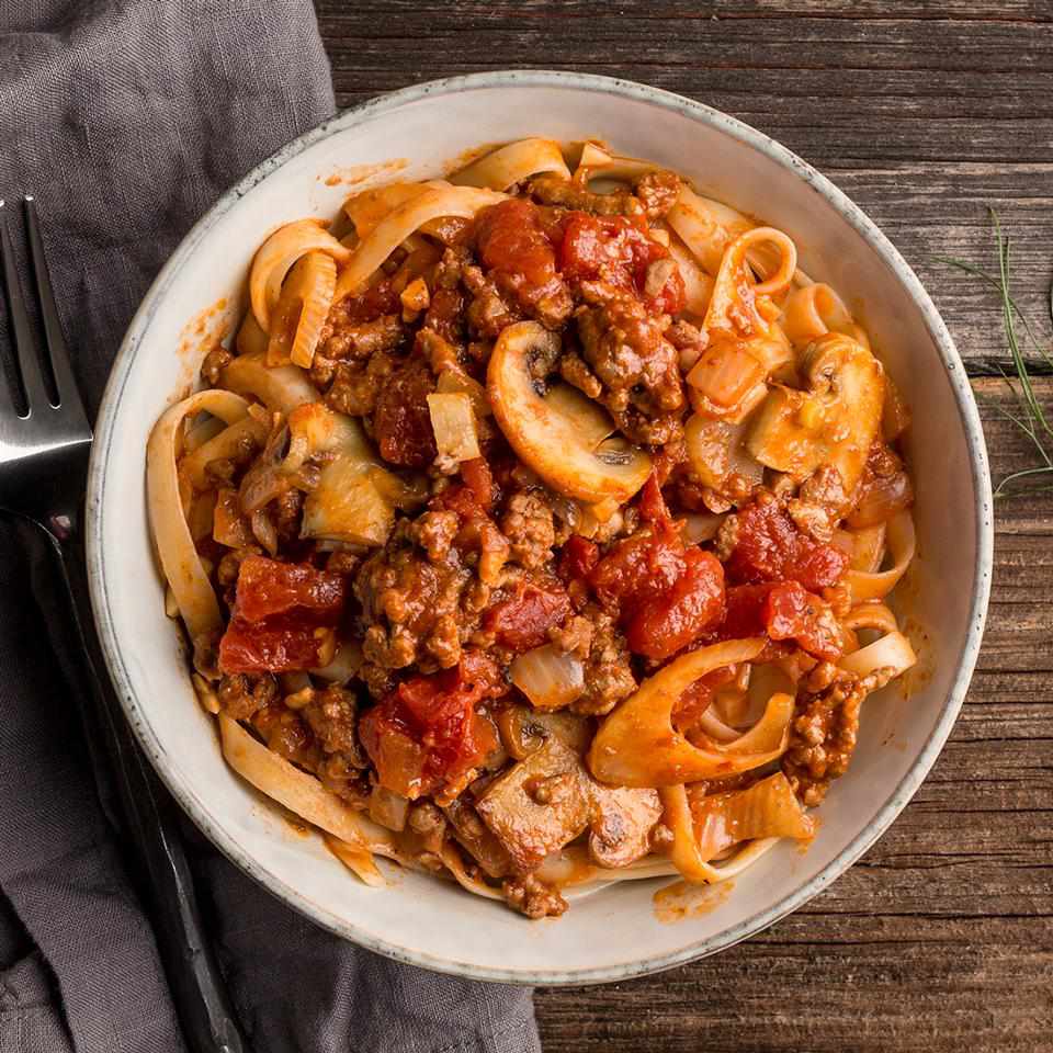 Slow-Simmered Beef & Mushroom Bolognese