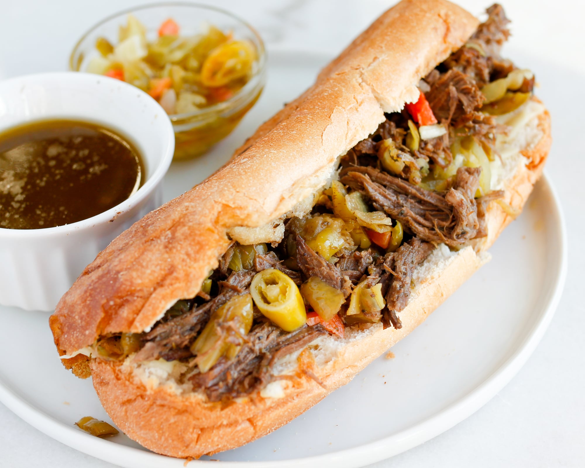 Herb-Infused Roast Beef Sandwiches with Giardiniera