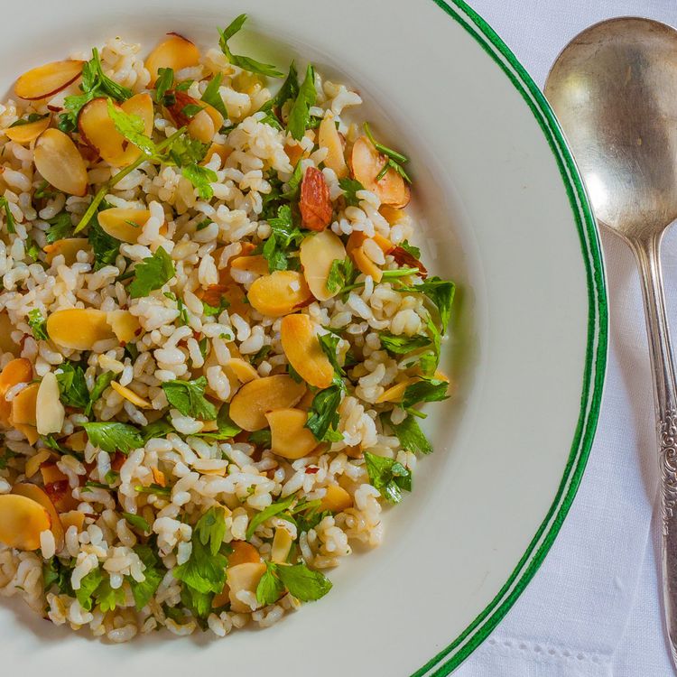 Lemon-Basil Rice Pilaf with Toasted Almonds