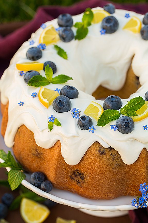 One-Bowl Lemon Blueberry Bundt Cake