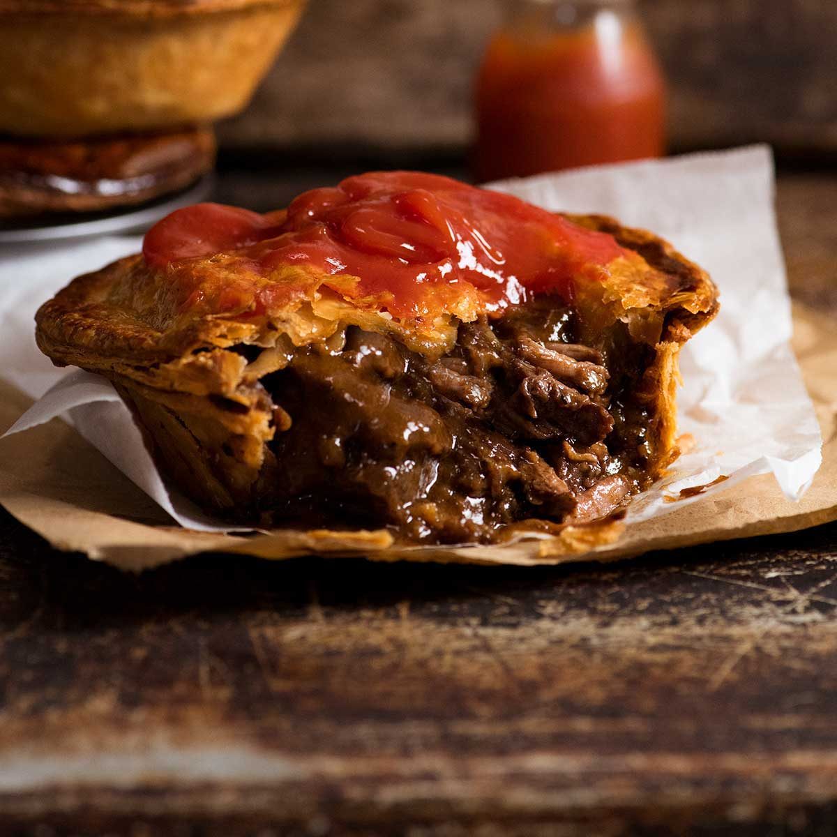 Oven-Baked Australian Meat Pies with Beef and Mushroom Filling