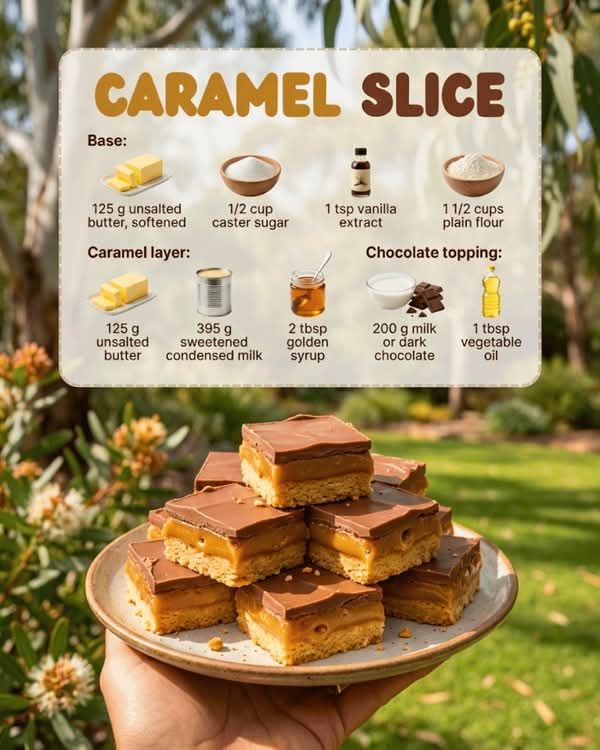No-Bake Australian Chocolate and Caramel Slice