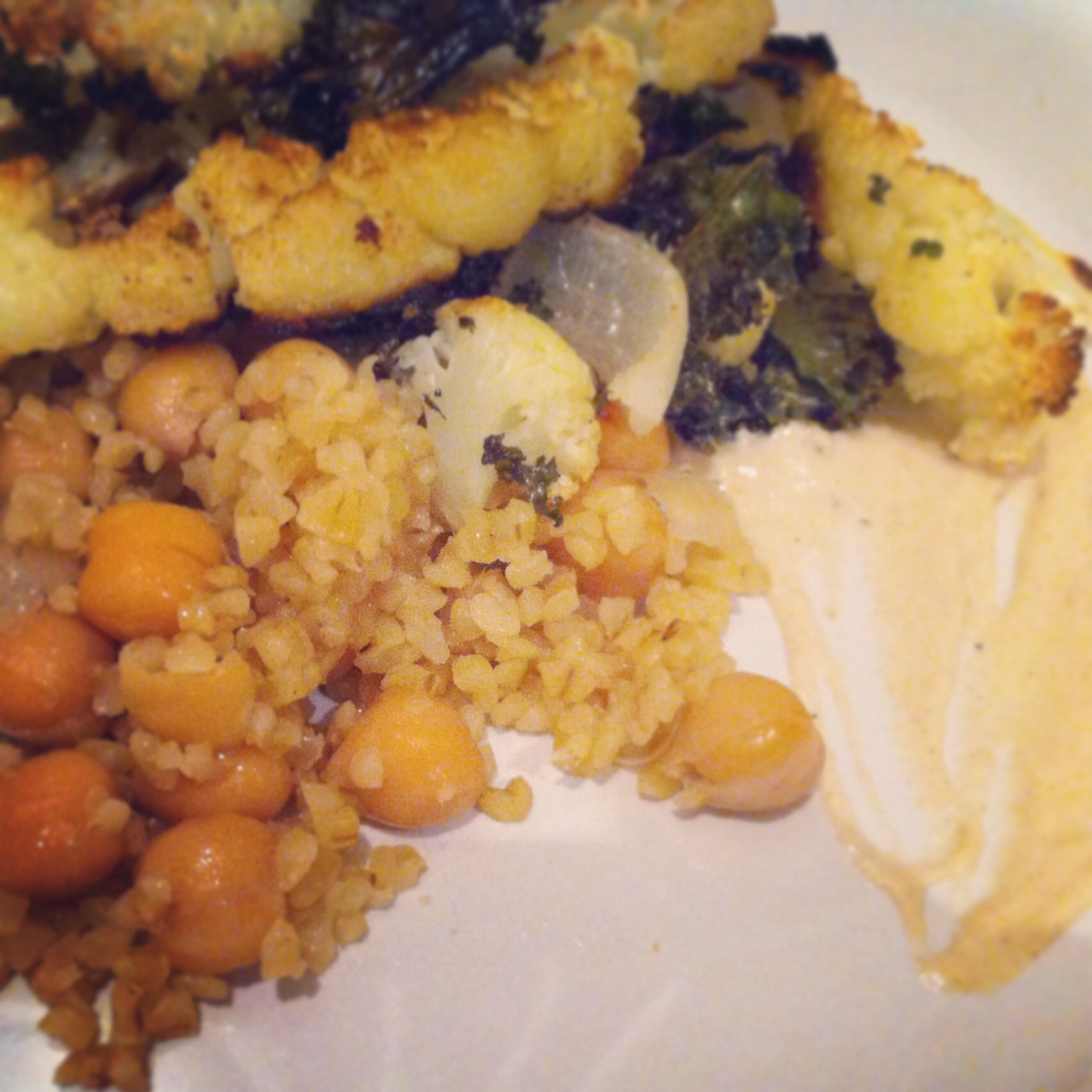 Orange-Infused Bulgur Pilaf with Chickpeas and Cauliflower