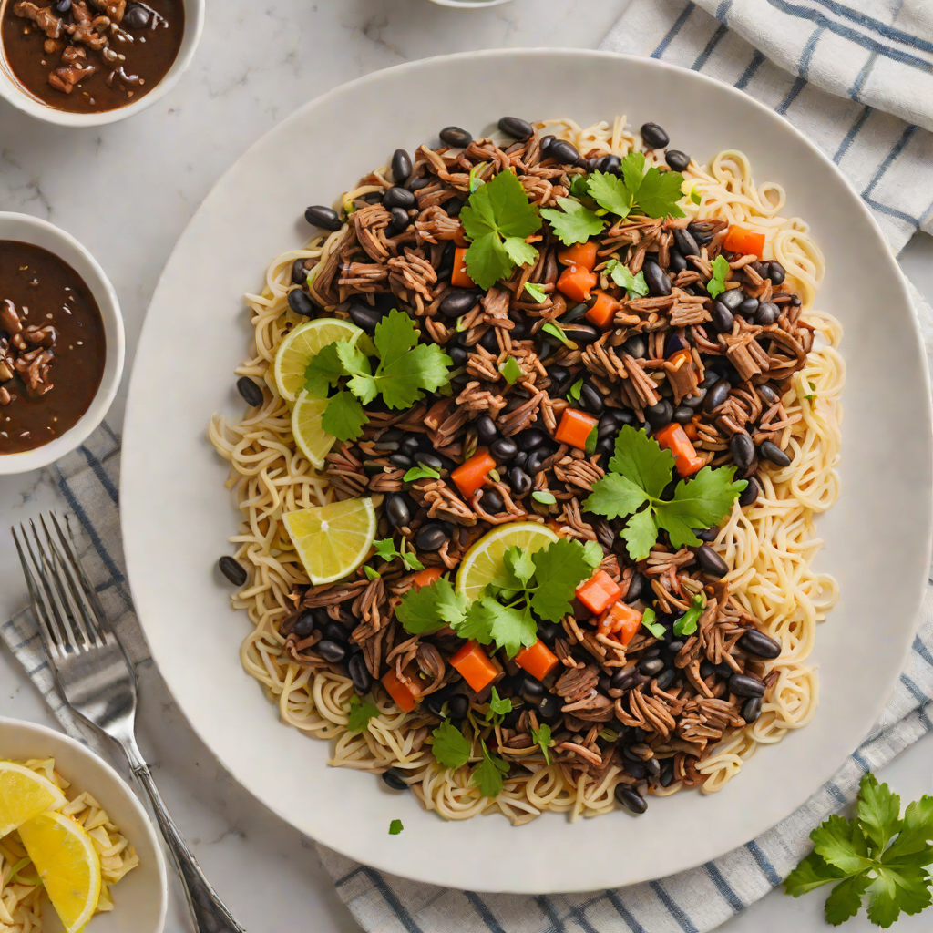 Pabellón Criollo with Shredded Beef and Black Beans