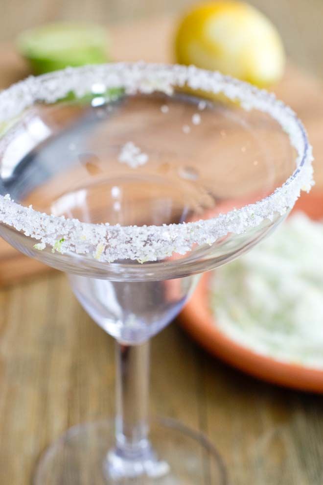 Citrus-Seeded Margarita with Smoked Salt Rim