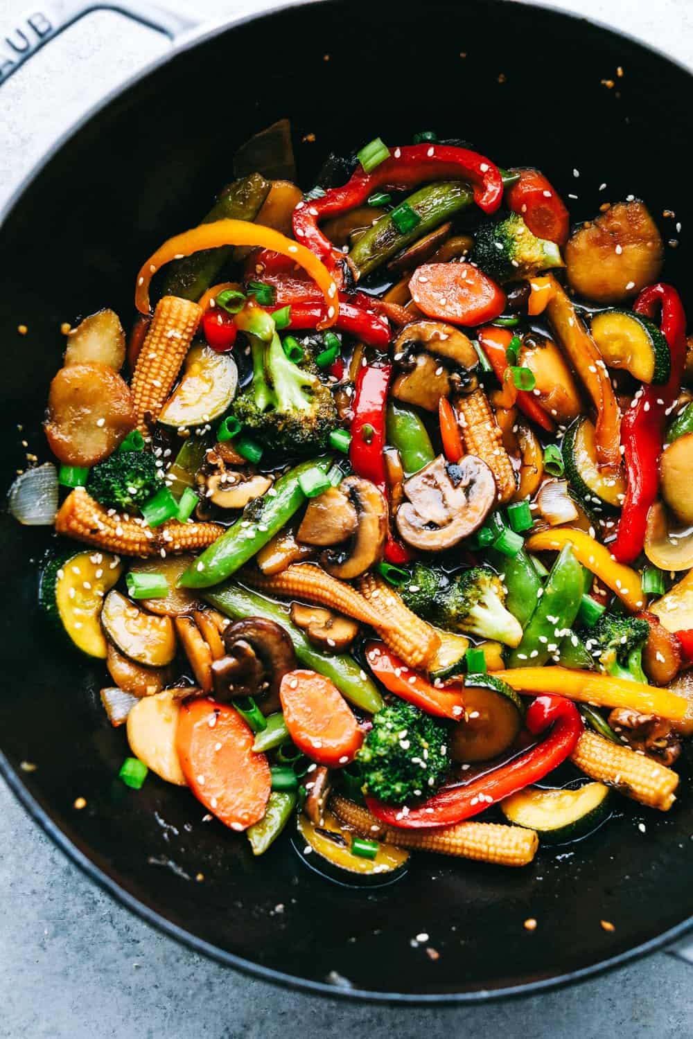 Sautéed Zucchini and Bell Pepper Stir-Fry with Garlic and Basil