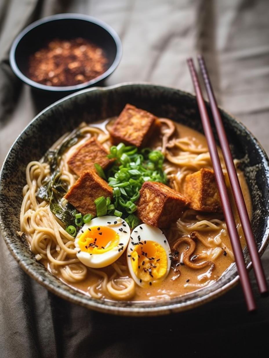 Creamy Miso Ramen Stir-Fry with Tofu