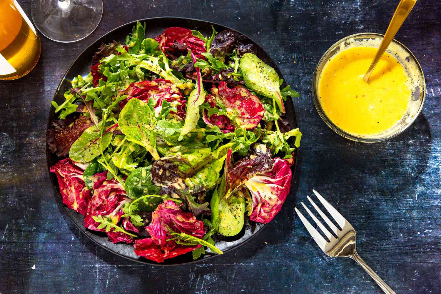 Shallot and Honey Vinaigrette over Mixed Greens