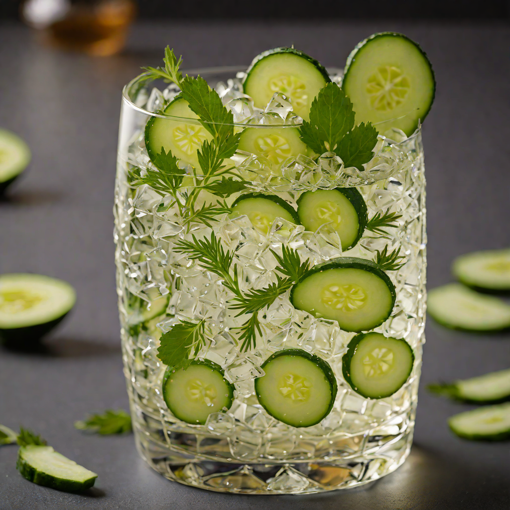 Herb-Infused Gin Tonic with Cucumber Ribbon
