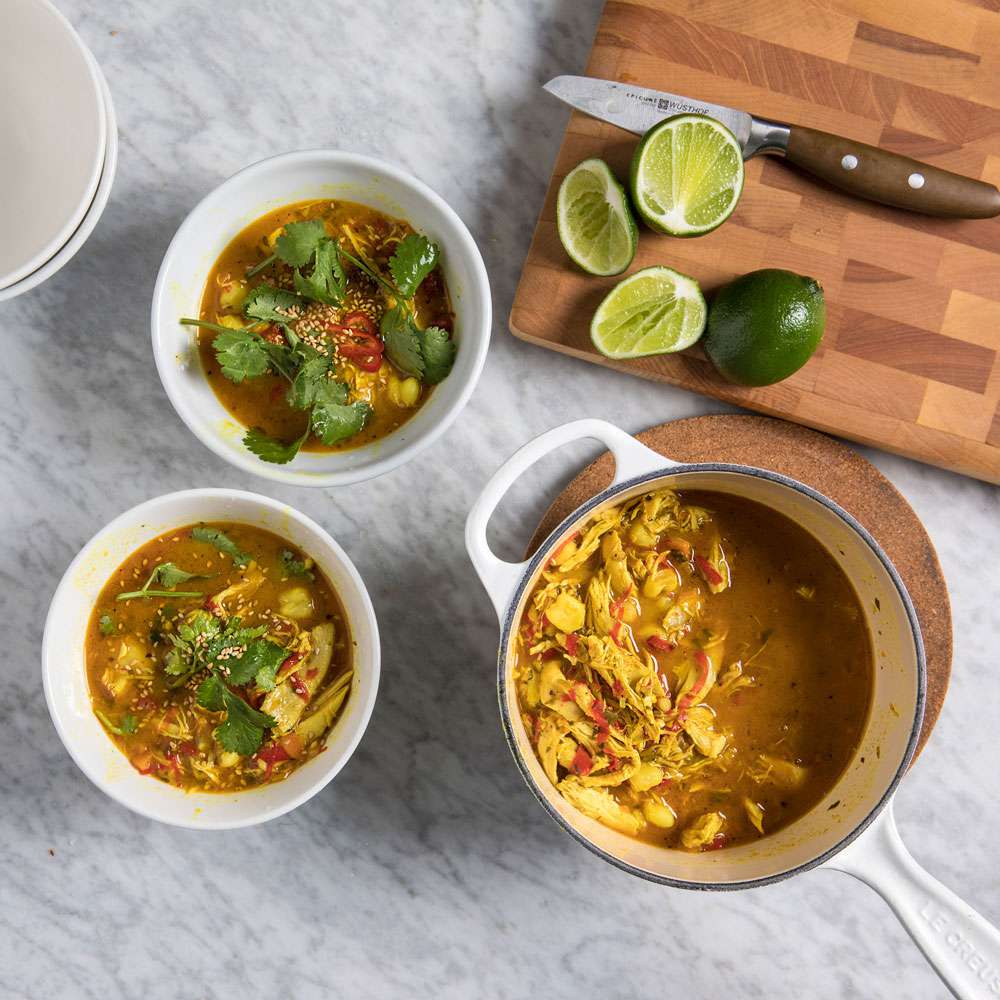 Roasted Ginger and Turmeric Chicken Stew