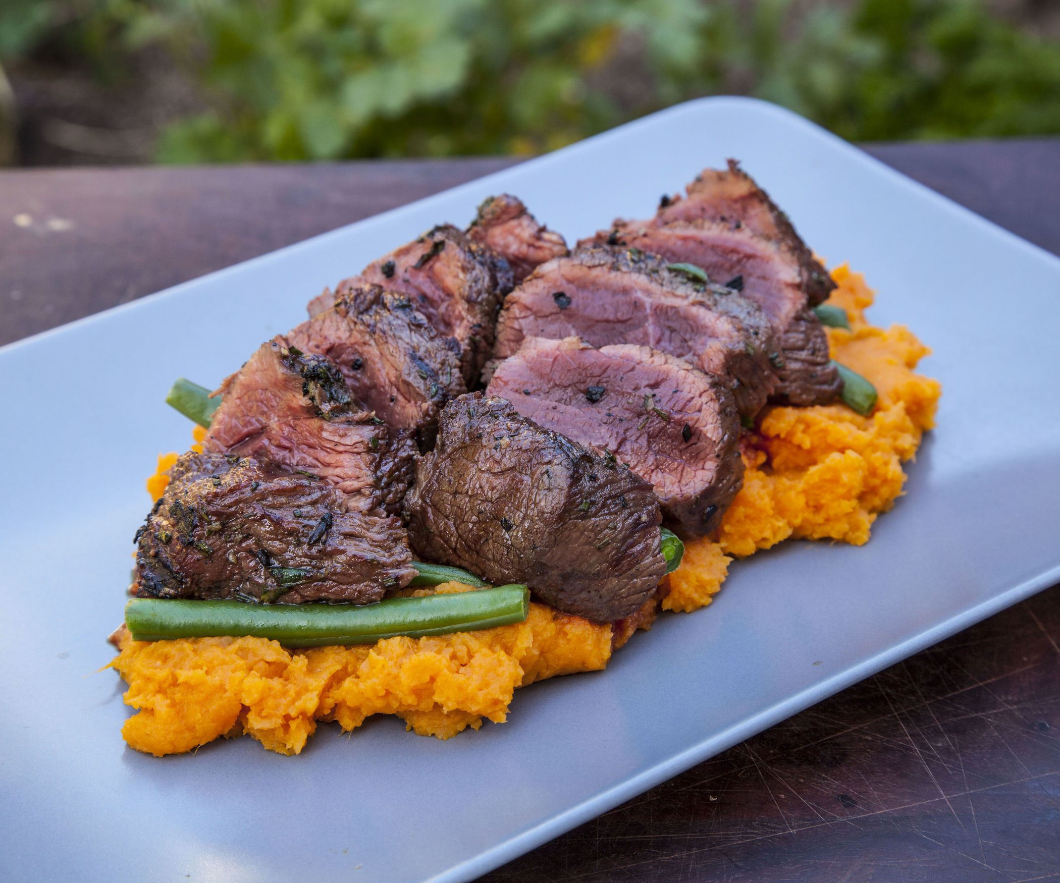 Slow-Roasted Kangaroo Loin with Wattleseed Peppercorn Rub