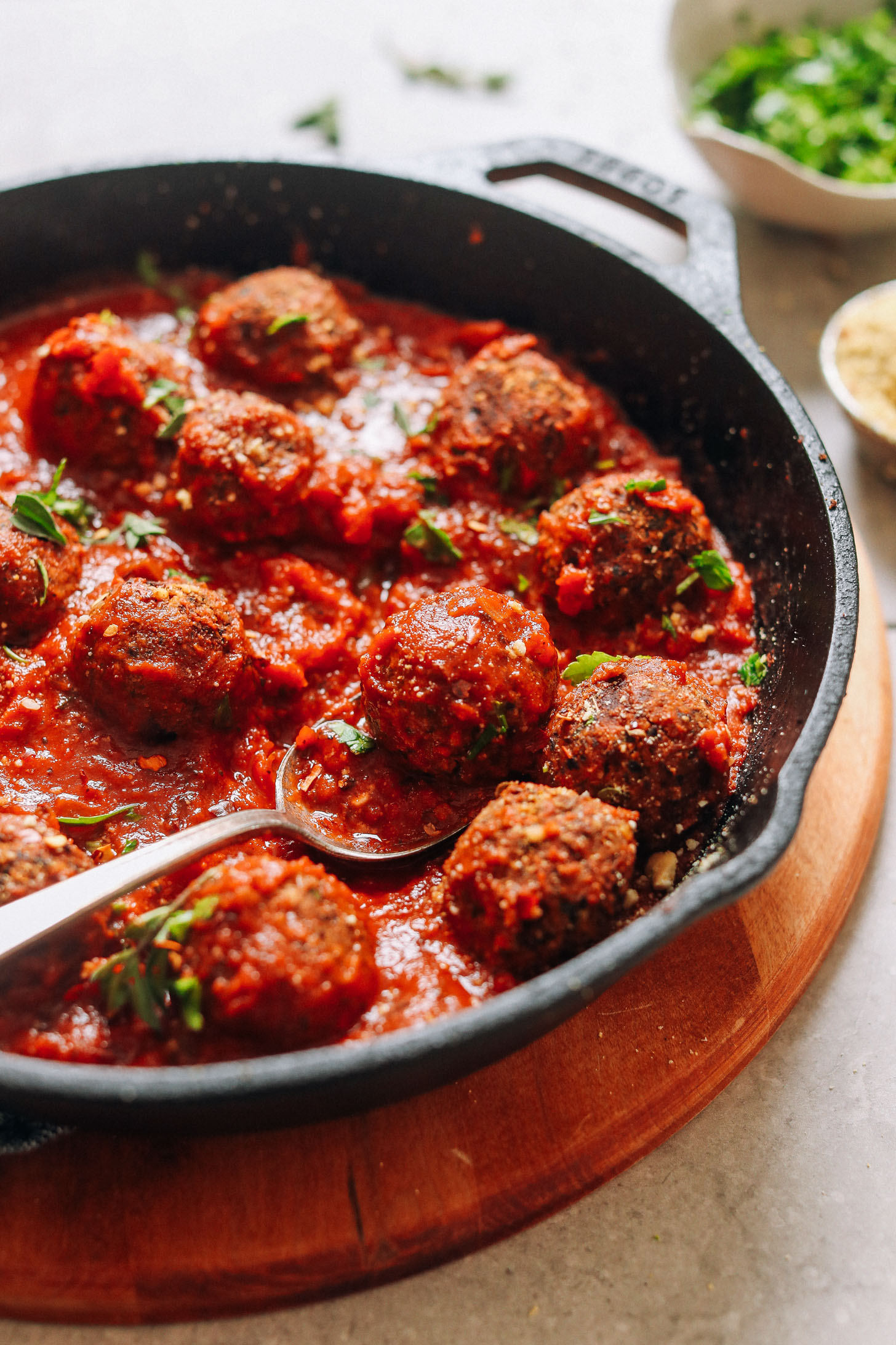 Baked Cheesy Veggie-Stuffed Meatballs