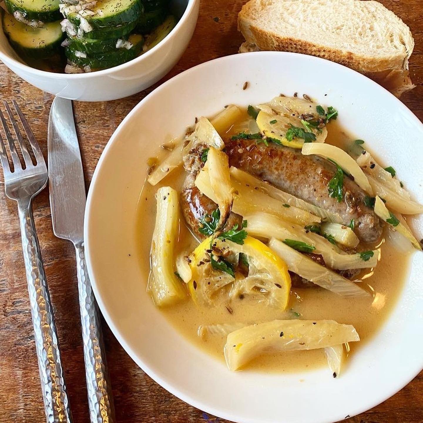Braised Fennel & Sausage with Smoked Paprika