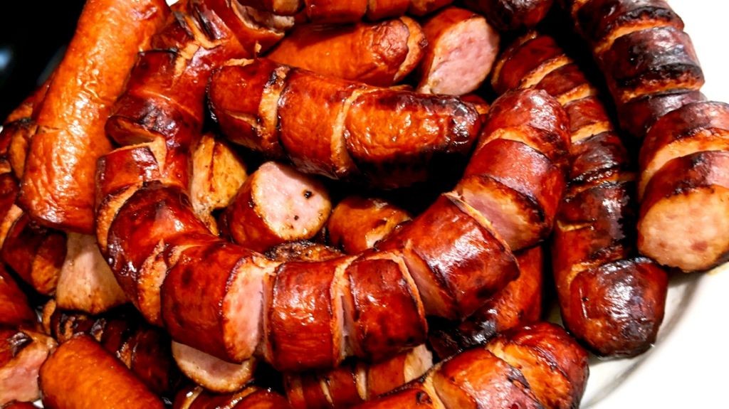 Texas-Style Smoked Sausage with Spicy Mustard Glaze