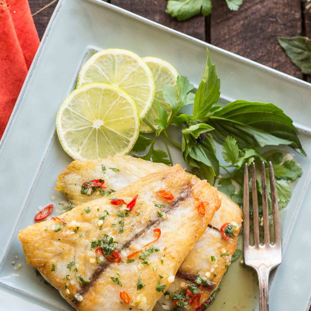 Barramundi Fillet Pan-Seared with Davidson's Plum Sauce